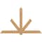 Ekena Millwork Kennewick Timber Gable Bracket, Western Red Cedar, 84"W x 53"H x 1 1/2"D x 5 1/2"F, 15/12 Pitch GBW084X53X0206KEN00SWR - alternate 1